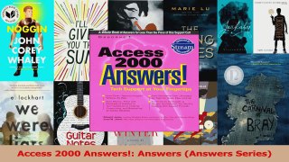 Read  Access 2000 Answers Answers Answers Series Ebook Free