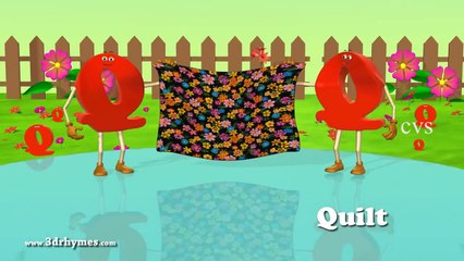 Letter Q Song 3D Animation Learning English Alphabet ABC Songs For children