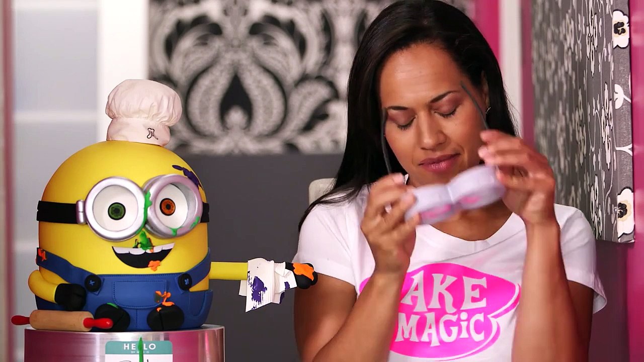 How To Make a BOB THE MINION.CAKE! Chocolate cakes, ganache, buttercream and fondant!!