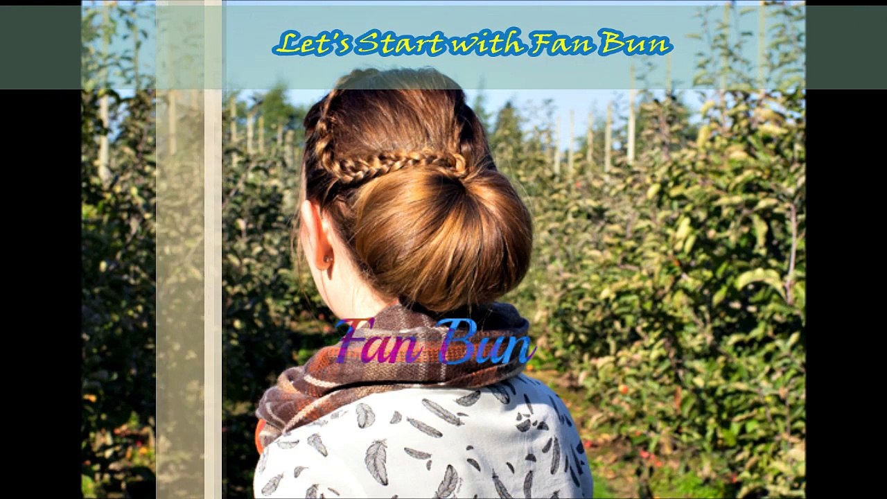Fan and Sock Bun Hair Tutorial new