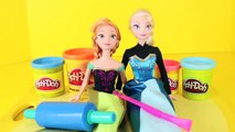 Frozen MERMAID Elsa and Anna Barbie Play Doh Dress Up Mermaids Dolls DisneyCarToys