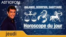 JEUDI 3 DÉCEMBRE 2015, BALANCE, SCORPION, SAGITTAIRE