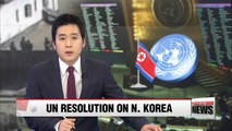 UN General Assembly adopts resolution on N. Korea's human rights abuses