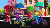 Five Little Babies Cycling On The Street - 3D Rhymes - Baby Songs And Nursery Rhymes