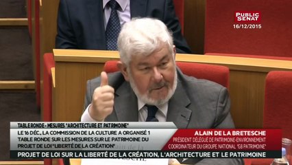 Table ronde sur le patrimoine dans le cadre de la préparation du Projet de loi création - Les matins du Sénat
