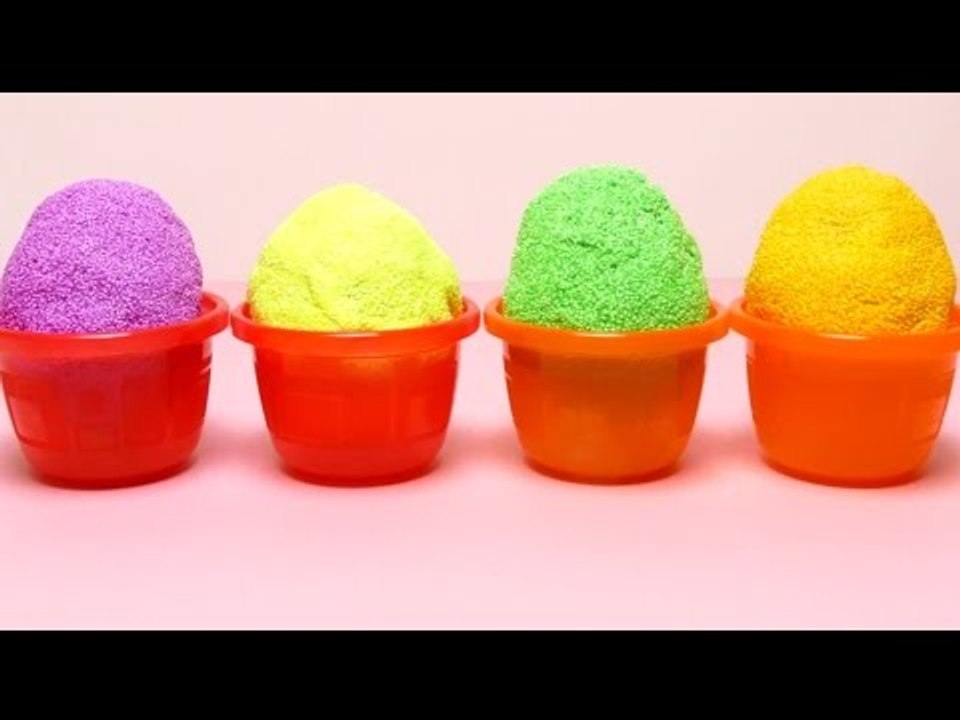 Floam - Foam Pearl Putty Surprise Eggs with Toys (Bee Maya, Mascha, Harry Potter & Barbie)