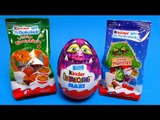 Little Monster Kinder Chocolate & Monster Maxi Surprise Egg & Funny Pumpkin Heads