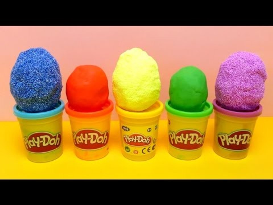 Play-Doh & Floam Surprise Eggs with Toys Fun