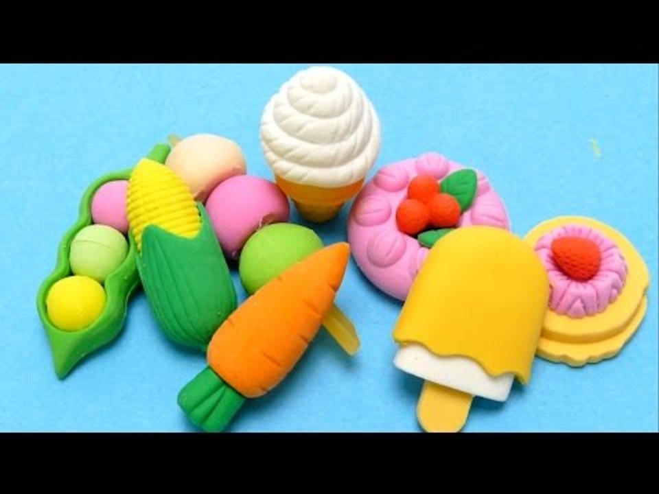 Ice Cream Cones Eraser & Vegetables - Kawaii Erasers for School