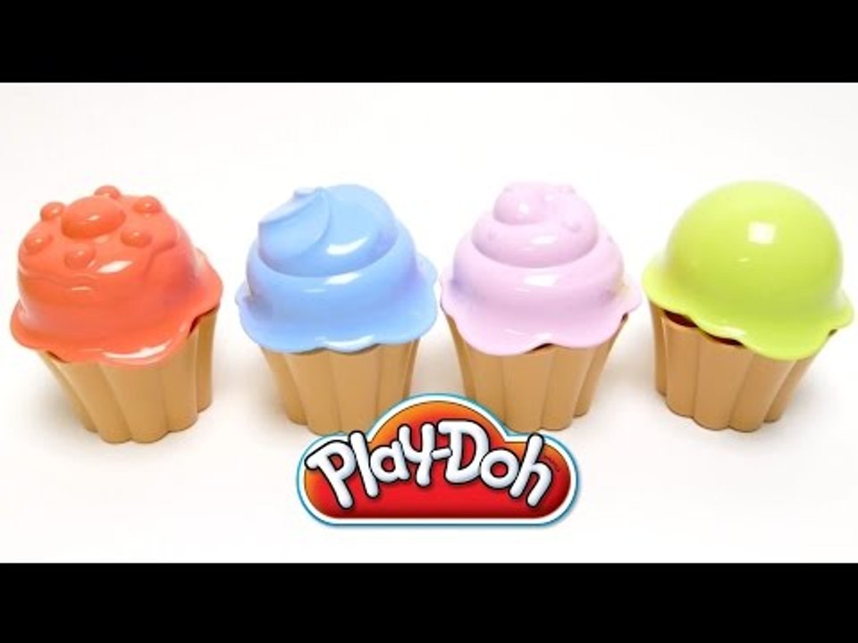 Play-Doh Ice Cream Cupcakes with Dippin Dots Surprise Toys