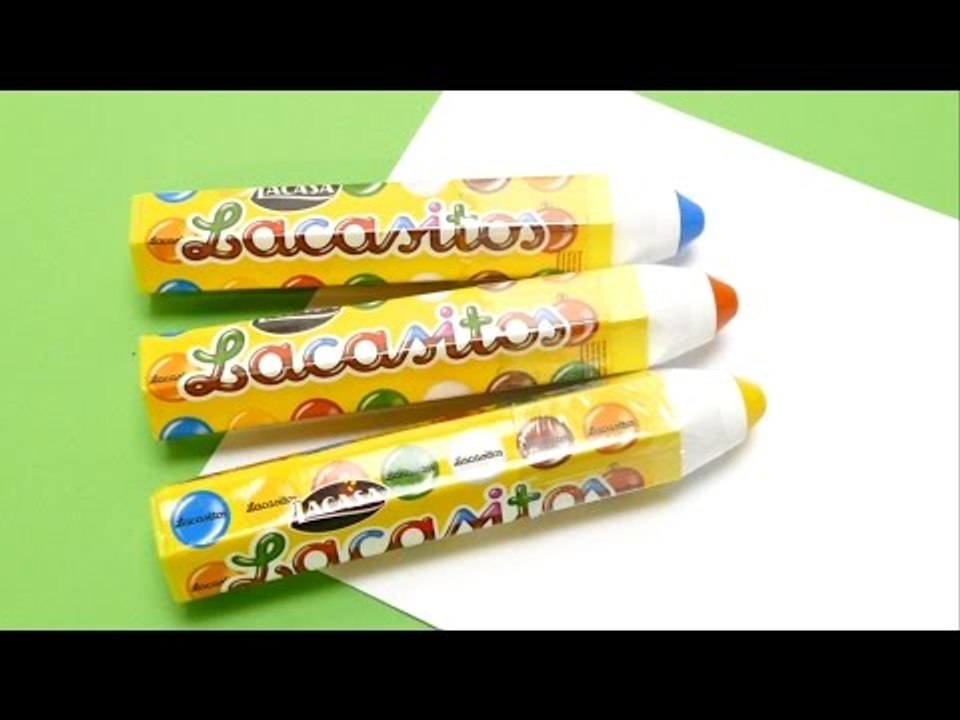 Lacasa Pencils with Lacasitos Red, Blue & Yellow