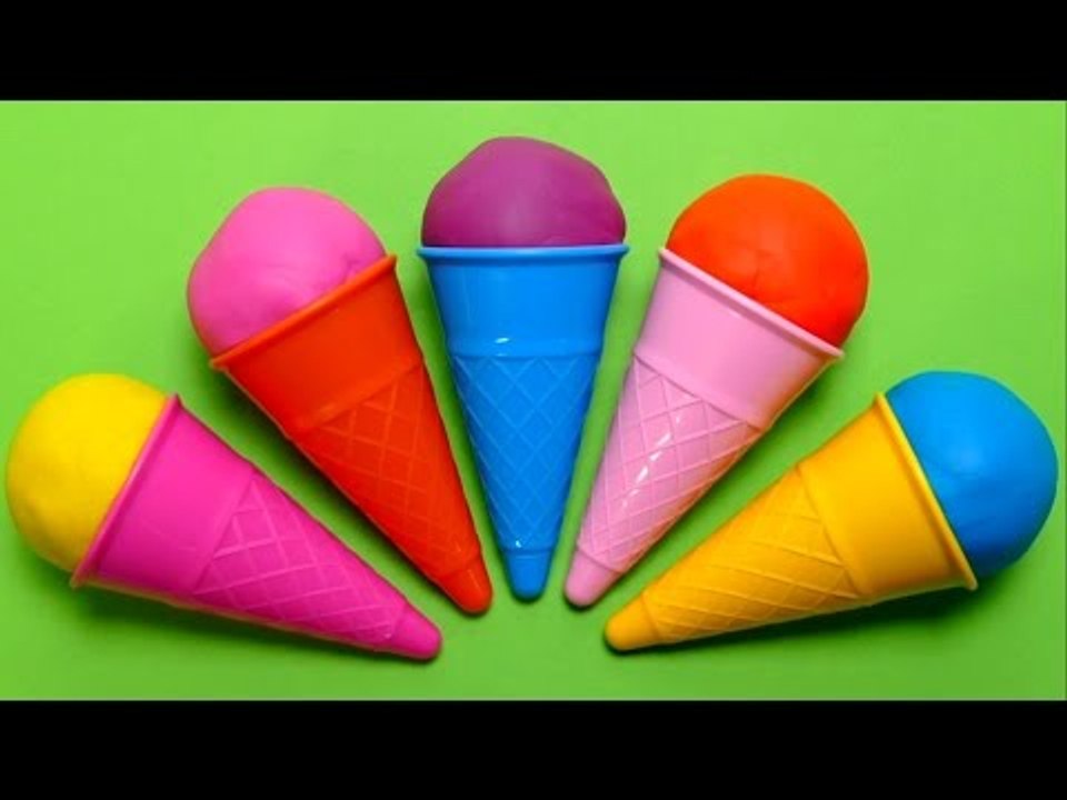Play-Doh Ice Cream Cone Surprise Eggs with Toys