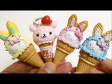 Kawaii Hello Kitty & Rilakkuma Ice Cream Bunny Pens