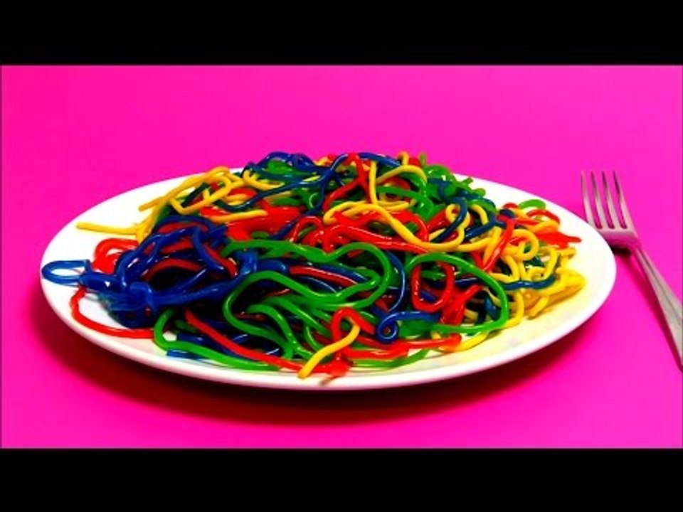 Colorful Surprise Spaghetti with Toys - Blue Whale, Mermaid, Dolphin & Filly