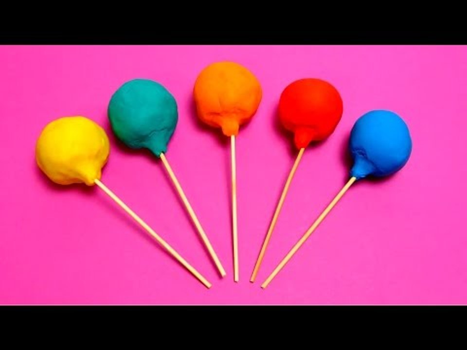 Play-Doh Surprise Eggs Lollipops with Toys - Hello Kitty, FROZEN Olaf, Filly etc