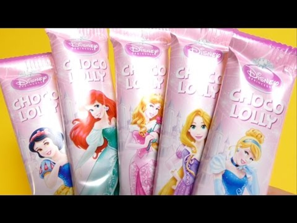 Disney Princess Choco Lolly Candy - Cinderella, Snow White, Rapunzel & Aurora