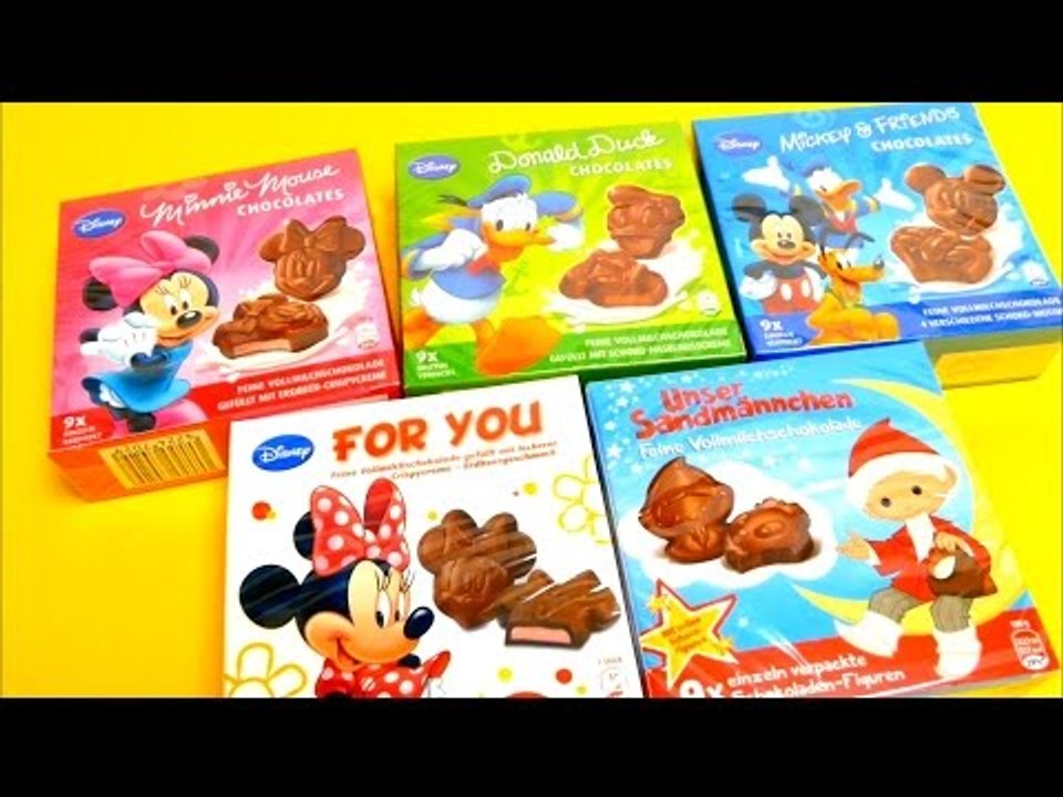 Disney Chocolate - Minnie Mouse, Donald Duck, Mickey Mouse & Sandman