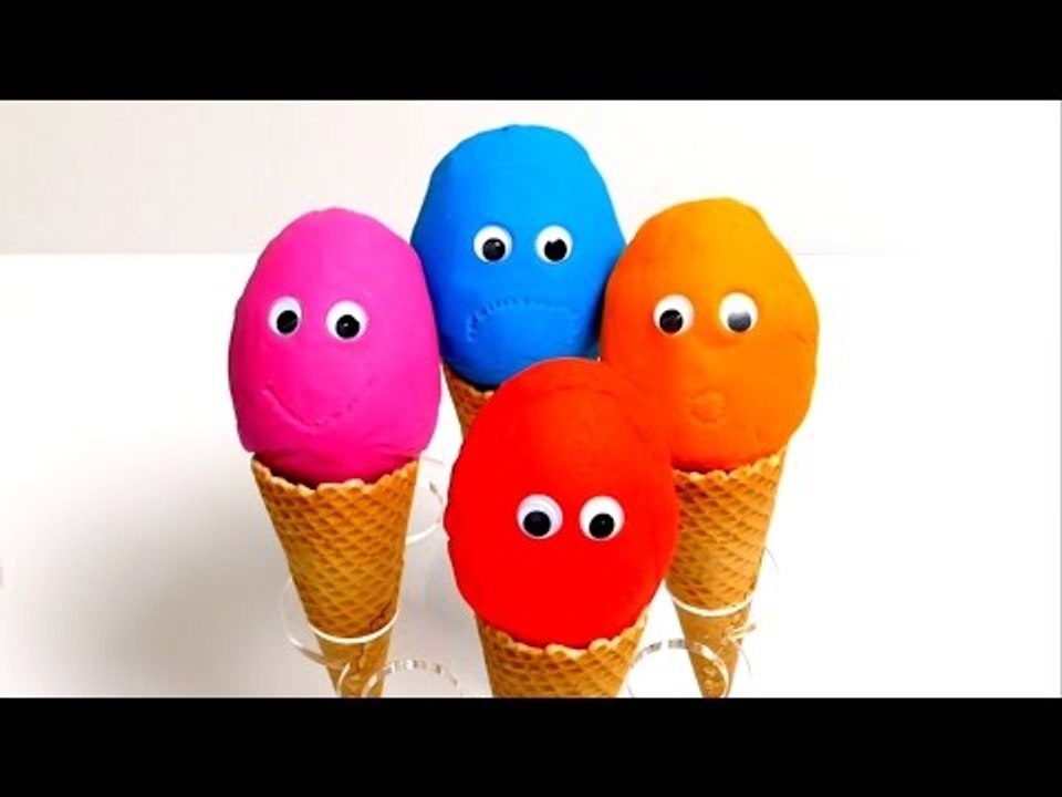 Play-Doh Ice Cream Cone Surprise Eggs with Toys