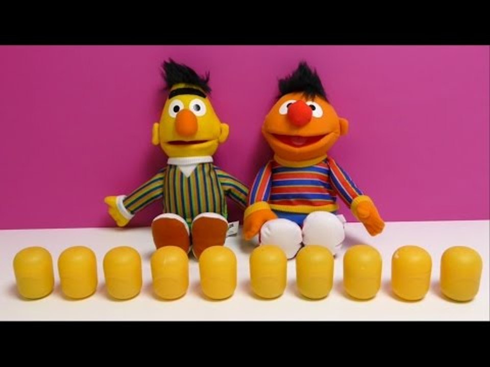10 Surprise Eggs with Toys for Ernie & Bert