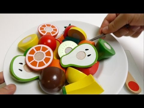 Velcro Wooden Toy Cutting - How to make Wooden Fruit Salad