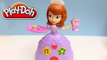 PLAY DOH Sofia The First Tea Party Set Disney Princess Royal Playdough Toy Videos