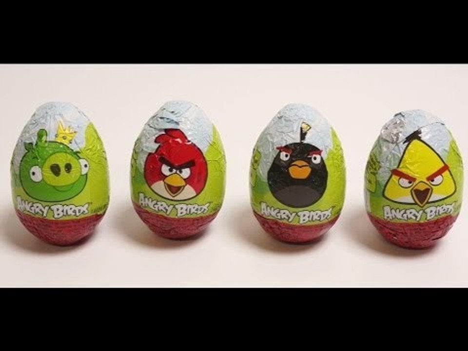 Đồ chơi trẻ em, đồ chơi Angry bird trong bóc trứng socola Kinder Surprise Eggs