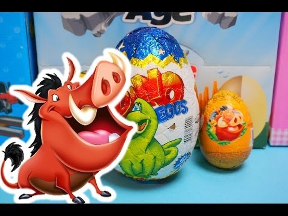 Giant Dino Egg  Lion King Kinder Surprise Eggs