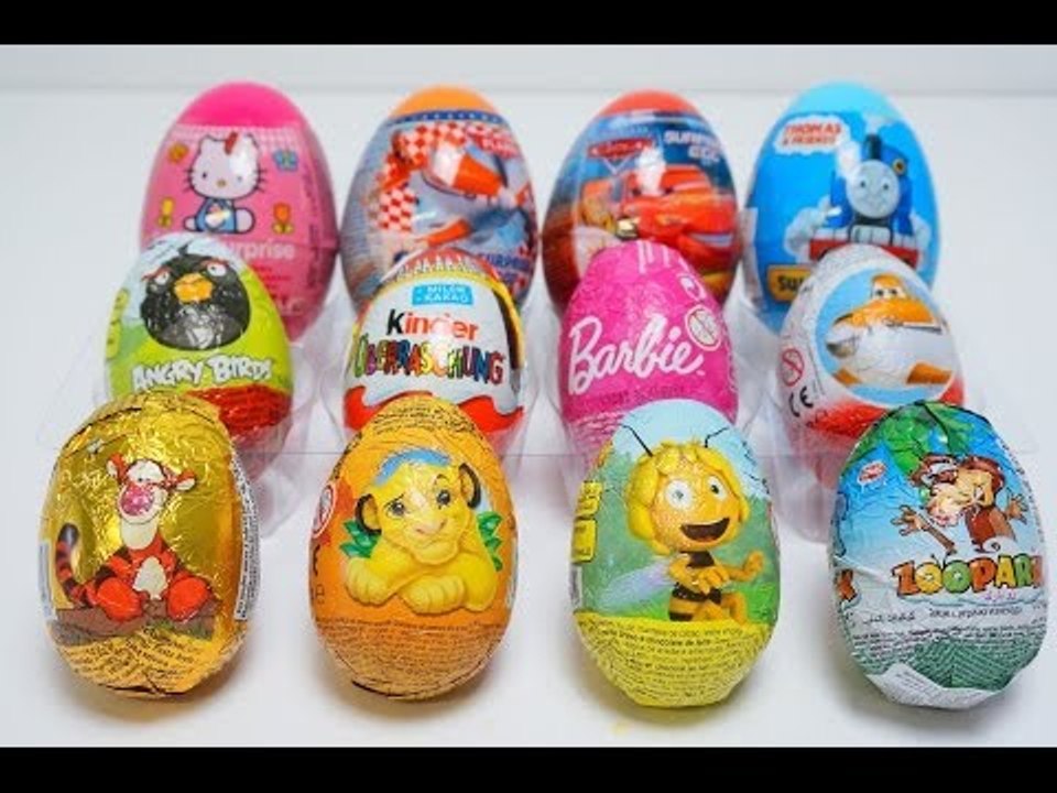 12 Trò chơi bóc trứng socola - 12 Surprise Eggs Kids Fun