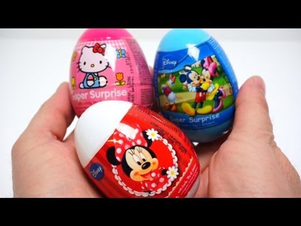 Đồ chơi bất ngờ trong trứng socola Kitty, chuột Minnie, chuột Mickey