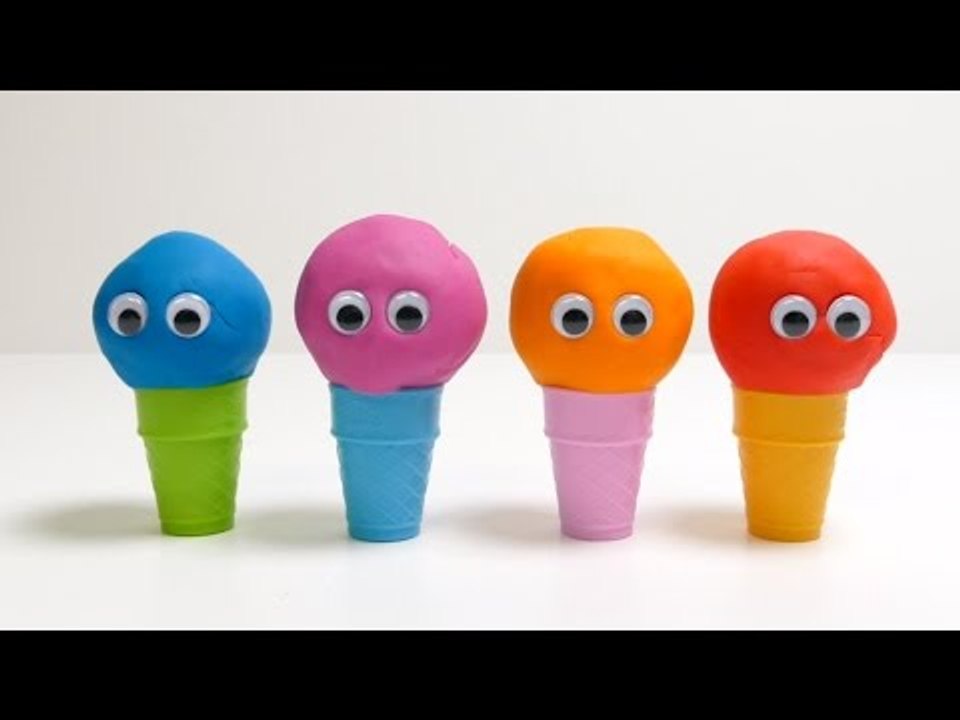 Play-Doh Ice Cream Cone Surprise Eggs with Toys