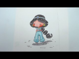 Speed Drawing - Disney Princess Jasmine - How to Draw DIY