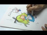 Speed Drawing Alice in Wonderland with The White Rabbit DIY