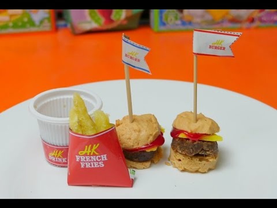 Kawaii Kracie Happy Kitchen - Mini Burger &  French Fries