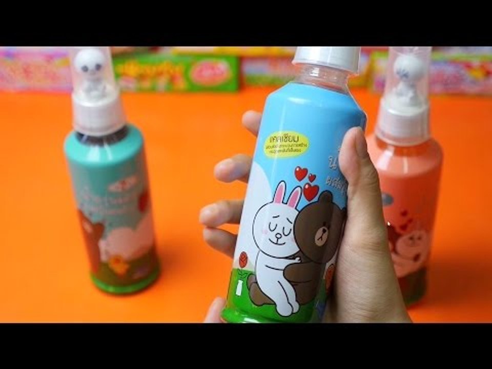 Line Cony & Brown & Sally Sticker Figures Drink