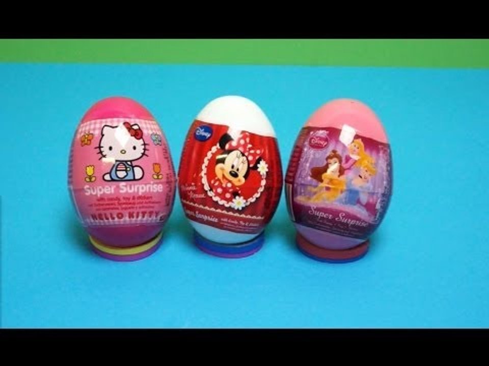 Đồ chơi mở quả trứng nhựa quà tặng bất ngờ Hello Kitty, chuột Minnie và công chúa Disney