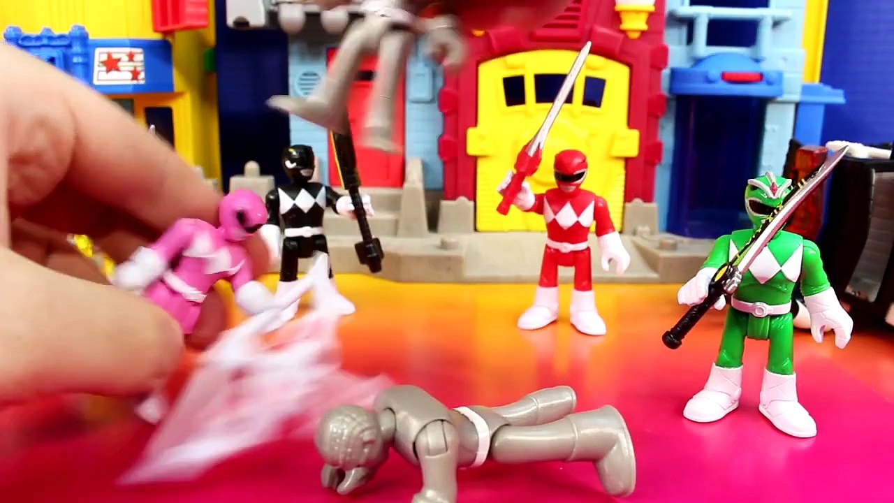 Imaginext Power Rangers Blue Green Pink Yellow Black Red Ranger Battle Putty Patrol Toys