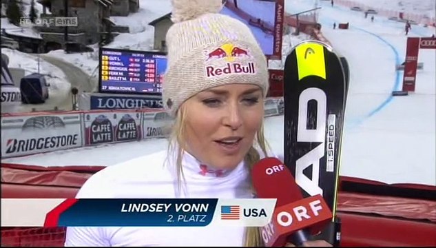 Lindsey Vonn Interview SL of Super Combined (2nd Place)