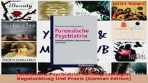 Forensische Psychiatrie Rechtsgrundlagen Begutachtung Und Praxis German Edition Read Online