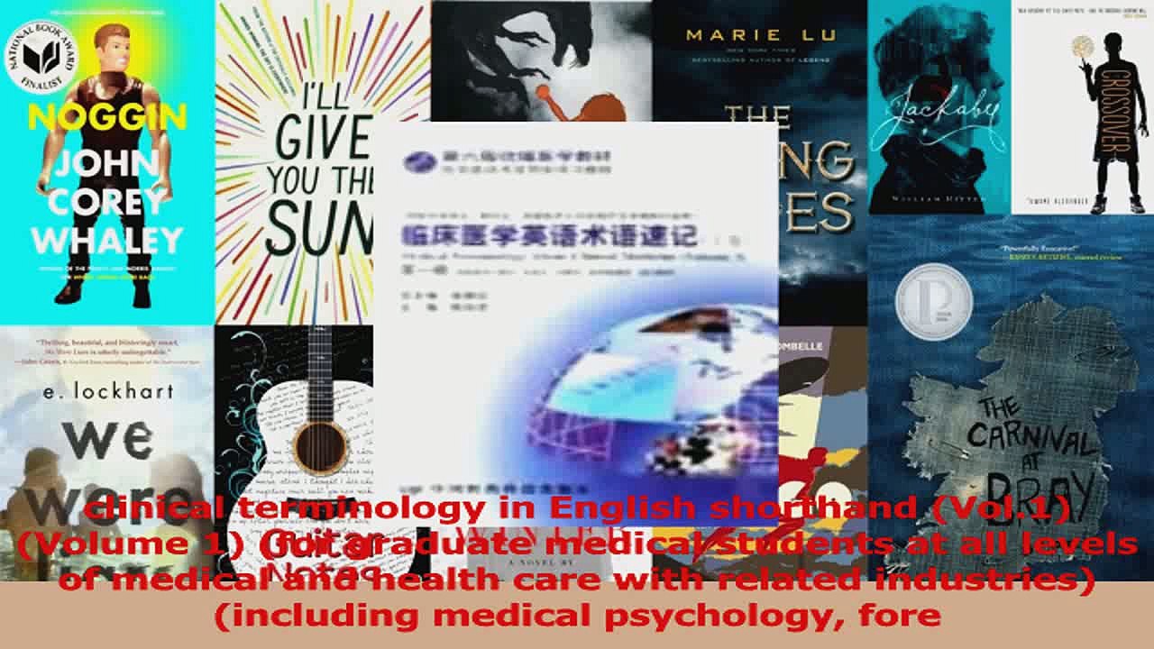 clinical terminology in English shorthand Vol1 Volume 1 for graduate medical Download