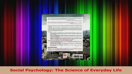Social Psychology The Science of Everyday Life Read Online