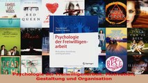Download  Psychologie der Freiwilligenarbeit Motivation Gestaltung und Organisation Ebook Frei
