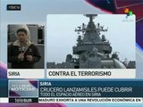 Crucero lanzamisiles brinda seguridad a fuerzas rusas en Siria