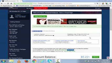 شرح الموقع المجاني الرائع Trafficmonsoon (اثبات الدفع على المباشر)