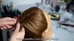 Hairstyle for long medium hair. Updo hairstyle. Fishtail Braid