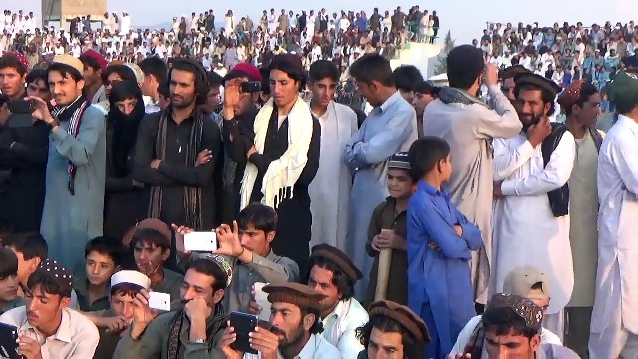 Aey Dey Watan Khawrey a local Tarana Presented by the Students of Iqra Public School Azam Warsak during final match of All Pakistan football tournament at wana, South Waziristan Agency.