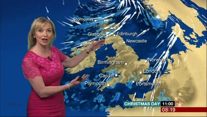 CAROL KIRKWOOD: : BBC Breakfast Weather 25 Dec 2013
