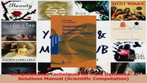 PDF Download  Computational Techniques for Fluid Dynamics A Solutions Manual Scientific Computation Download Online