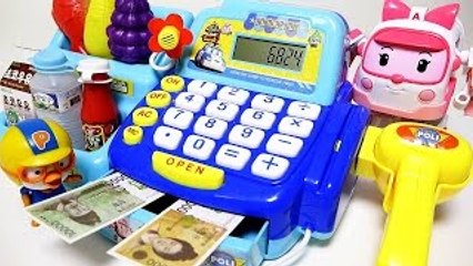 로보카폴리 마트계산대와 헬로카봇 장난감 Robocar Poli cash register toy