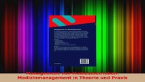 Lesen  Management von Medizinbetrieben Medizinmanagement in Theorie und Praxis Ebook Online