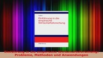 Download  Einführung in die empirische Wirtschaftsforschung Probleme Methoden und Anwendungen PDF Online